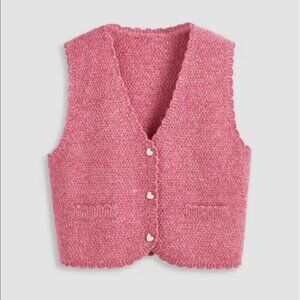 Cider Pink Heart Sweater Vest
